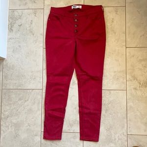 Old navy Red skinny jeans sz 10